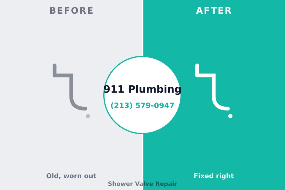 Before and after: plumbing repair Huron, SD